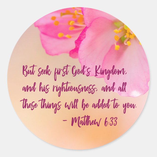 Sticker Rond Mais Chercher Les Premiers Dieux Royaume Christian (Devant)