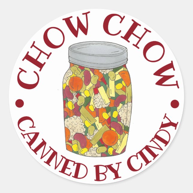 Sticker Rond Maison Amish PA Dutch Chow Chow Chow Canapé Par (Devant)