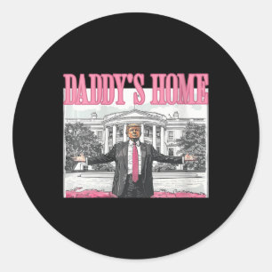 Sticker Rond Maison Blanche Maison des femmes Trump Daddys 2024