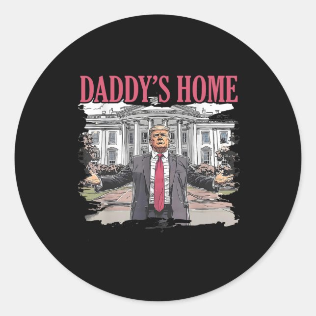 Sticker Rond Maison-Blanche Trump Daddys 2024 4 (Devant)