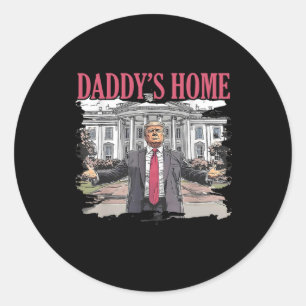 Sticker Rond Maison-Blanche Trump Daddys 2024 4
