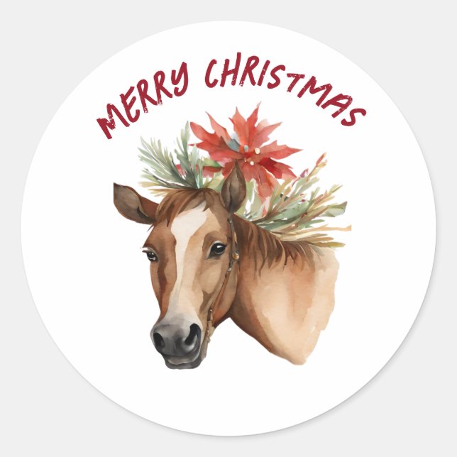 Sticker Rond Maison de Noël Waterton (Devant)