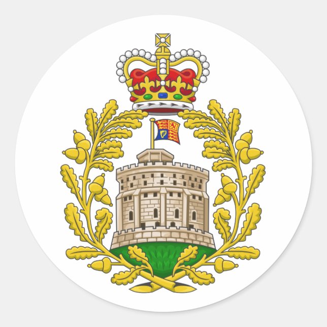 Sticker Rond Maison de Windsor Armoiries royales (Devant)