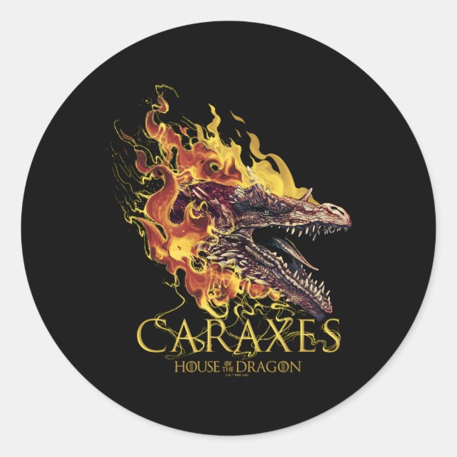 Sticker Rond Maison Du Dragon Carax (Devant)