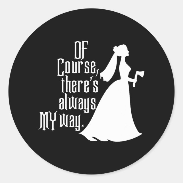 Sticker Rond Maison hantée  (Devant)