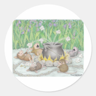 Sticker Rond Maison-Souris Designs® -