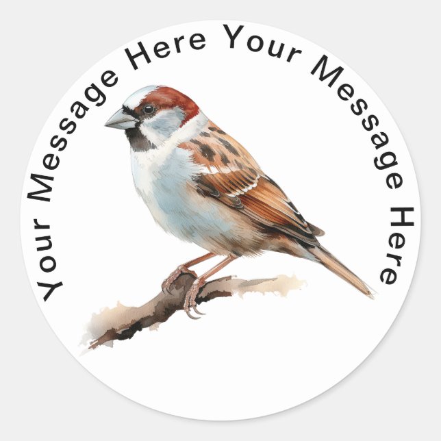 Sticker Rond Maison Sparrow (Devant)