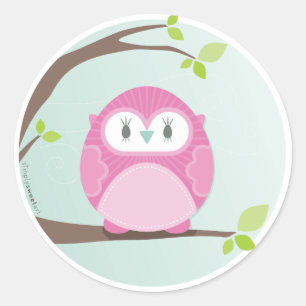 Sticker Rond MAISON SWEET HOME :: Chouette dans un arbre 3
