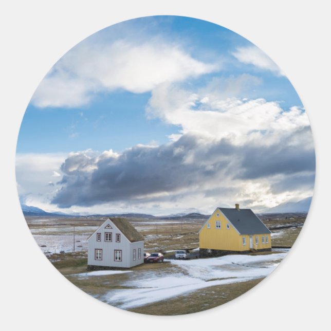 Sticker Rond Maisons contemporaines (Devant)