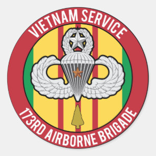 Sticker Rond Maître aéroporté du Vietnam 173rd