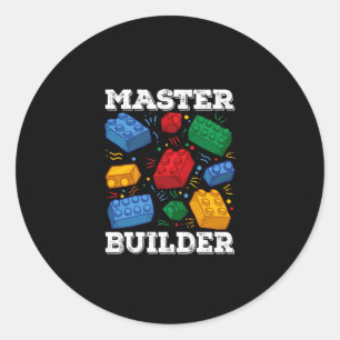 Sticker Rond Maître Constructeur Maillot Bâtiment Enfants Jouet
