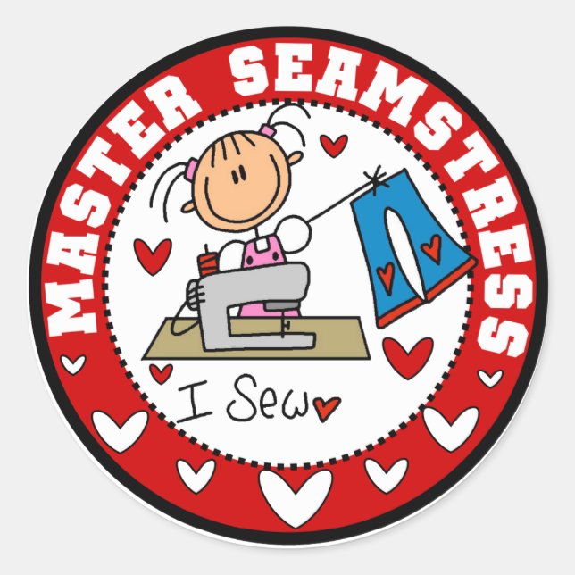 Sticker Rond Maître Seamstress (Devant)