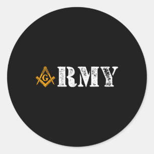 Sticker Rond Maîtres de l'armée Jour du Mémorial Masonique Fr P