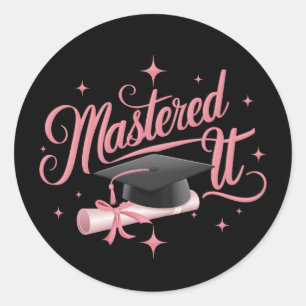 Sticker Rond Maîtrise Il Maîtrise Diplômé MBA