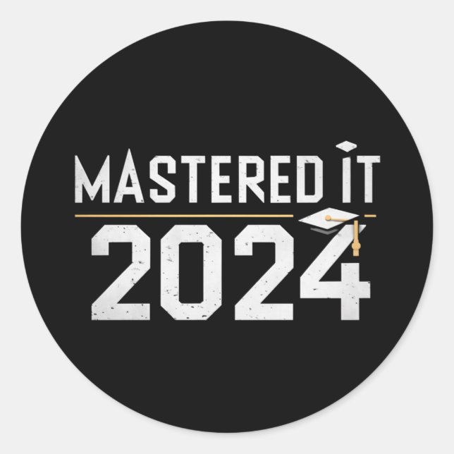 Sticker Rond Maîtrise maîtrisée Il 2024 Maîtrise (Devant)