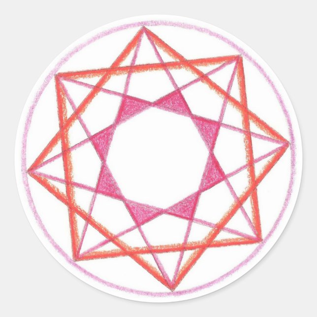 Sticker Rond Maîtrise Mandala #2 (Devant)