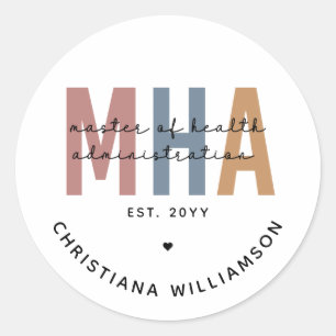 Sticker Rond Maîtrise personnalisée de l'administration de la s