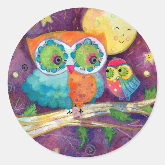 Sticker Rond Maj de nuit (Devant)