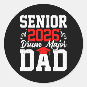 Sticker Rond Major senior 2026 Papa Orchestre de Batterie Fiert