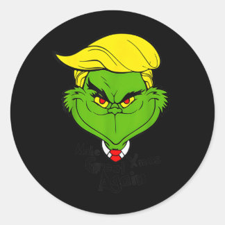 Sticker Rond Make Christmas Great Again Donald Trump Xmas Funny