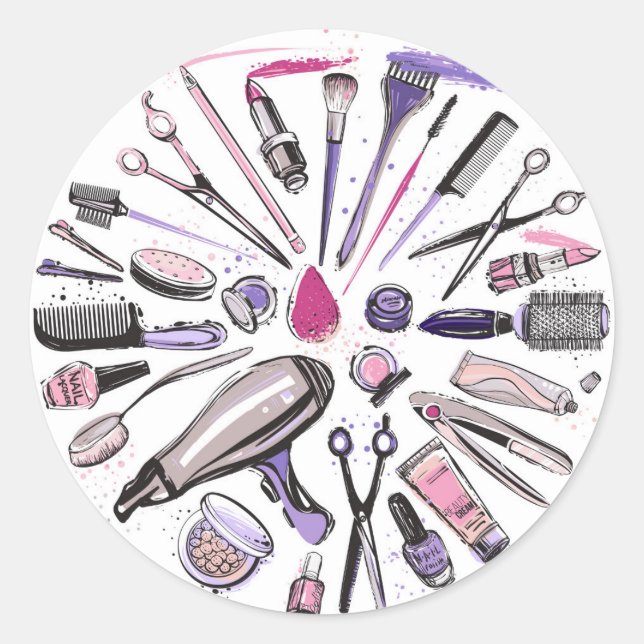 Sticker Rond Makeup circle design (Devant)