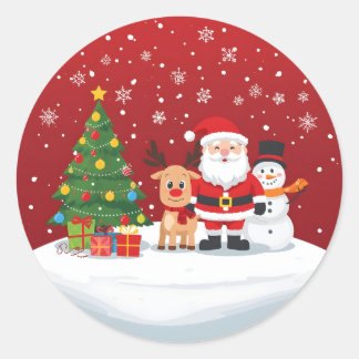 Sticker Rond Making Spirits Bright