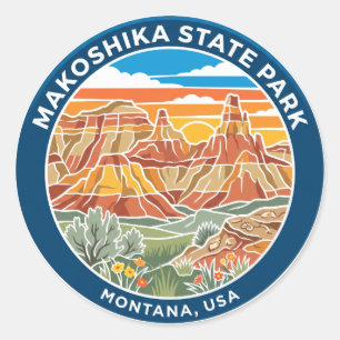 Sticker Rond Makoshika State Park États-Unis