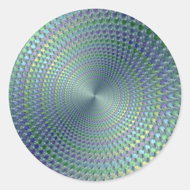 Sticker Rond Mal de tête - Fractal (Devant)