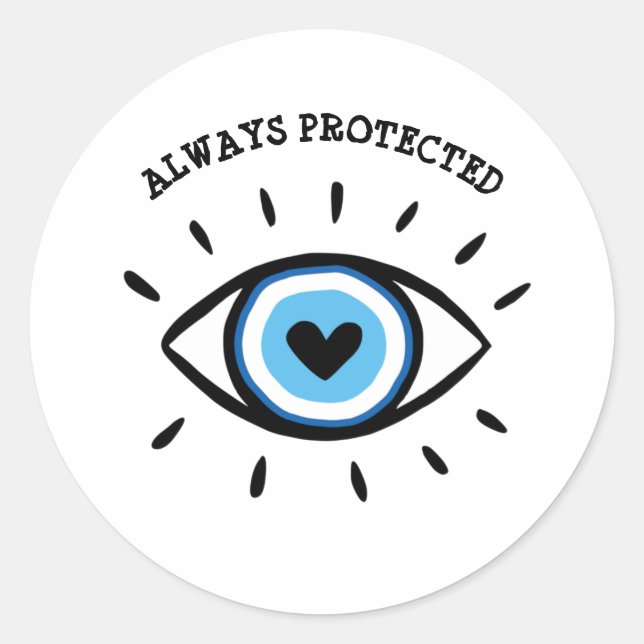 Sticker Rond Mal Oeil Spirituel Esthétique Ésotérique Mystique (Devant)