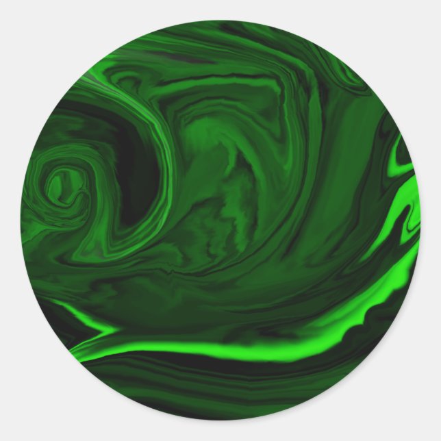 Sticker Rond malachite vert texture (Devant)