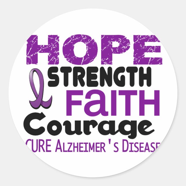 Sticker Rond Maladie d’Alzheimer HOPE 3 (Devant)