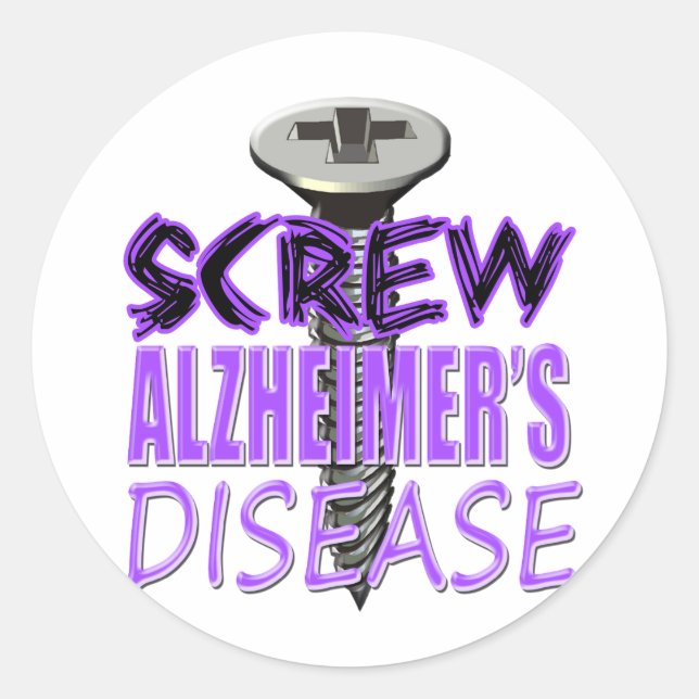 Sticker Rond Maladie d'Alzheimer (Devant)