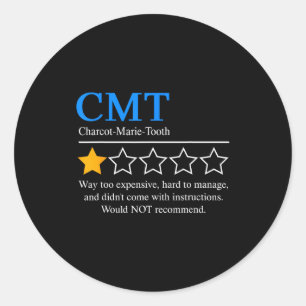 Sticker Rond Maladie de Charcot Marie Tooth Sensibilisation Cmt