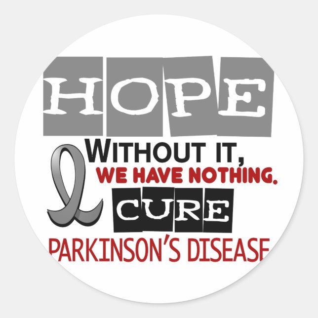Sticker Rond Maladie de Parkinson HOPE 2 (Devant)