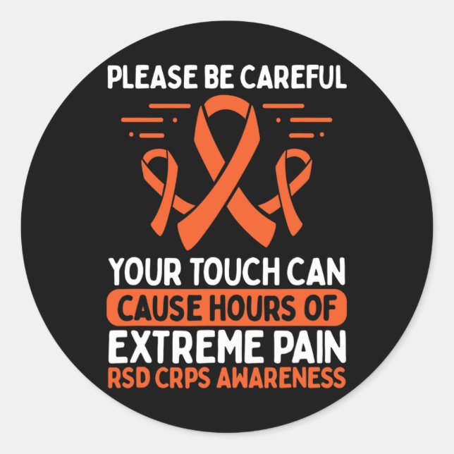 Sticker Rond Maladie du combattant de la sensibilisation aux SC (Devant)