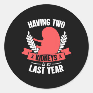 Sticker Rond Maladie du rein Guerrier transplantation Orgue Don