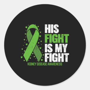 Sticker Rond Maladie du rein Sa lutte Mon combat Maladie du rei
