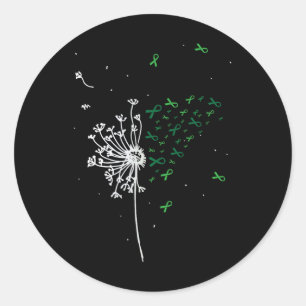 Sticker Rond Maladie du rein Santé mentale Ruban Scoliosis Cade