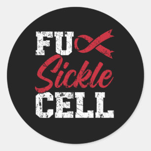 Sticker Rond Maladie du sang du guerrier de la faucille de la f