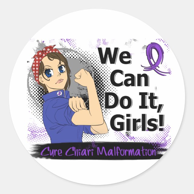 Sticker Rond Malformation de Rosie Anime WCDI Chiari (Devant)