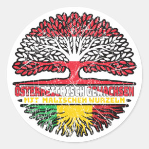 Sticker Rond Mali Malisch Österreichisch Österreich Baum Wurzel