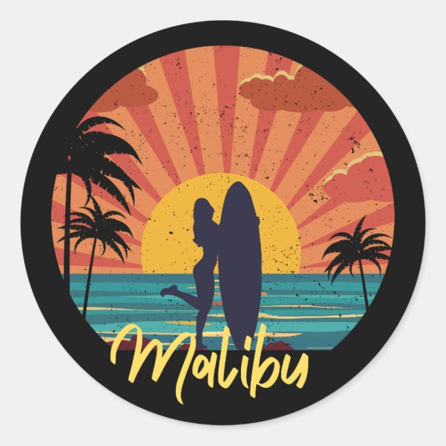 Sticker Rond Malibu (Devant)