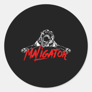 Sticker Rond Maligator Belgique Malinois Hund