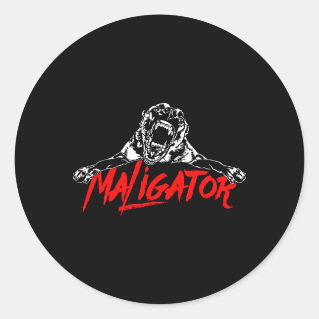 Sticker Rond Maligator Belgique Malinois Hund (Devant)