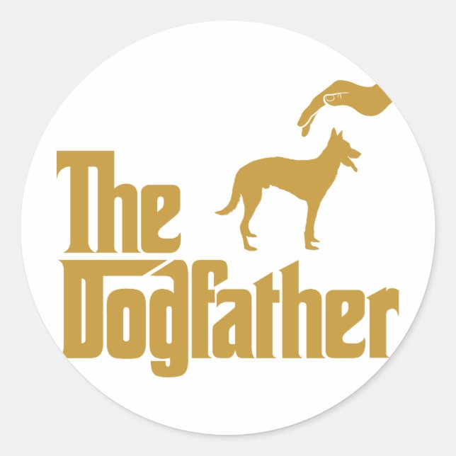 Sticker Rond Malinois belge (Devant)