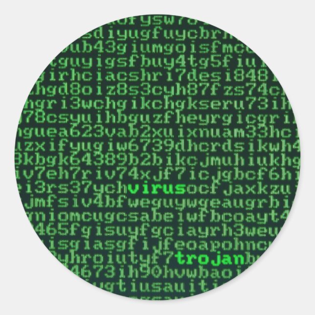 Sticker Rond Malware (Devant)