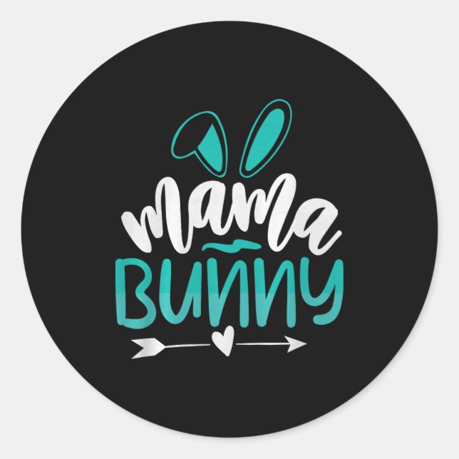 Sticker Rond Mama Bunny Premium Tri-blend  (Devant)