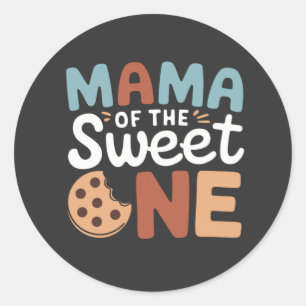 Sticker Rond Mama du doux cookies et lait fête des mères