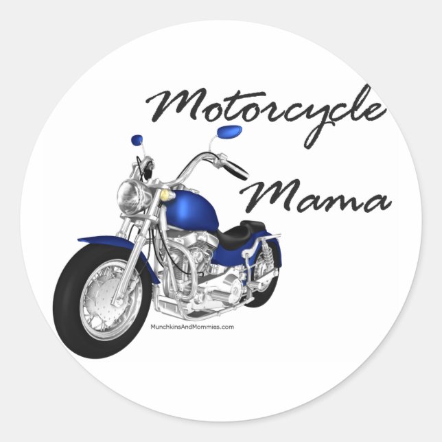 Sticker Rond Mama moto (Devant)