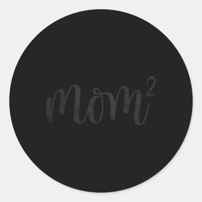 Sticker Rond Maman2 Maman Carrée Mère De Deux Jumeaux Mère Mère (Devant)